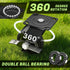 TOROTEK 5 inch 550lb Set 2 Swivel Caster Wheels, Heavy Duty Solid Rubber Plate Casters, Knobby Tread Locking Brake