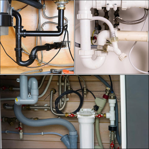 Universal Valve Plumbing Fittings Adapters: 1/2 to 3/8 Adapter, 3/8 to 1/2 Water Line Adapter, 3/8 Female to 1/2 Male Adapter, Straight & Angle Connectors, 6 Sets by Harrier Hardware
