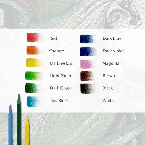Pentalic - 12pc Woodless Colored Pencil Set