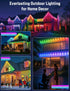 50 EcoNour FT RGB LED Permanent Outdoor Lights | Smart Waterproof LED Eaves Lights with App & Remote Control | Music