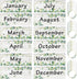 Zonon 48 Pieces Holiday Monthly Headliners Set, 12 Months of The Year Headers with Round Blank Confetti