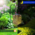 2 Pack Bronze Solar Lanterns - Waterproof Metal Hanging Solar Lights Outdoor Decorative, Solar Powered LED Lamp