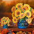 6 Inch 3D Freshcut Paper Pop Up Cards, Mini Sunflowers, Mini Sized Forever Flower Bouquet Popup Greeting Cards