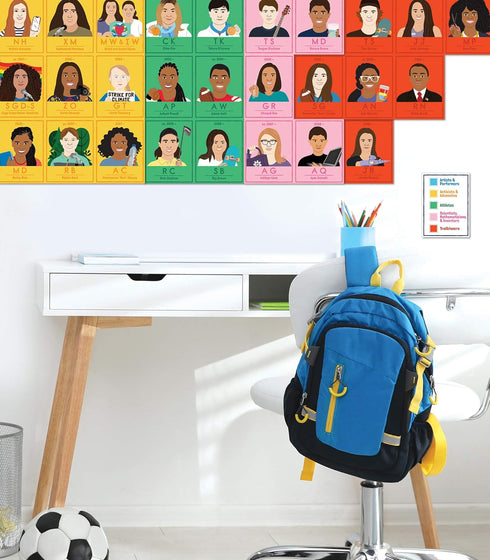 Carson Dellosa Courageous Kids Bulletin Board Set - Periodic Table Featuring 62 Inspiring Kids for Classroom Decor