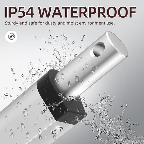 12V Linear Actuator, High Speed 14mm/s, 220lb/1000N Electric Actuator, 6 inch, IP54 Waterproof with Switch.