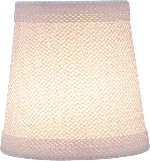 Aspen Creative 32718-2A, 3" 4" 4" Set 2 Empire Clip-On Chandelier Lamp Shade, White, Top x Bottom x Slant Height