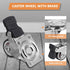 5pcs 1 Inch NUOBESTY TPR Swivel Stem Casters Grey Silent Replacement Wheels for Furniture Cart Rolling Industrial Use