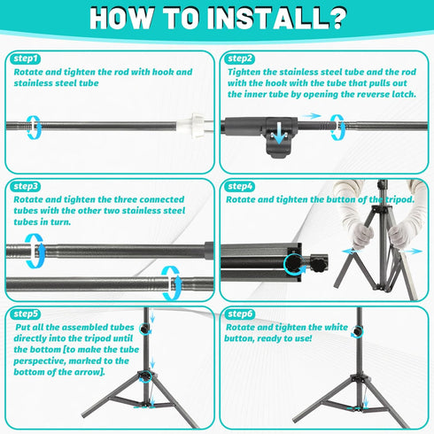 Crilealym Poles,46to 85In 4 (46-86in) IV IV Stand Floor with IV Bag Holder Stand Portable Telescopic Stabilizing Tripod