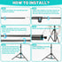 Crilealym Poles,46to 85In 4 (46-86in) IV IV Stand Floor with IV Bag Holder Stand Portable Telescopic Stabilizing Tripod