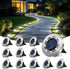 2.8 Inch Mini Solar Ground Lights 12 Pack, Solar Lights Outdoor Waterproof,