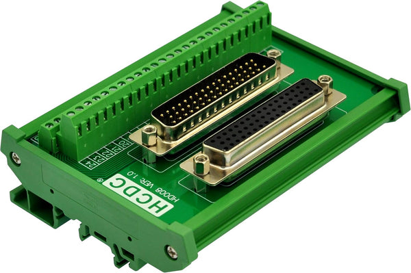 DIN Rail Mount D-SUB Male-Female Interface Module Terminal Block Breakout Board (DB50)