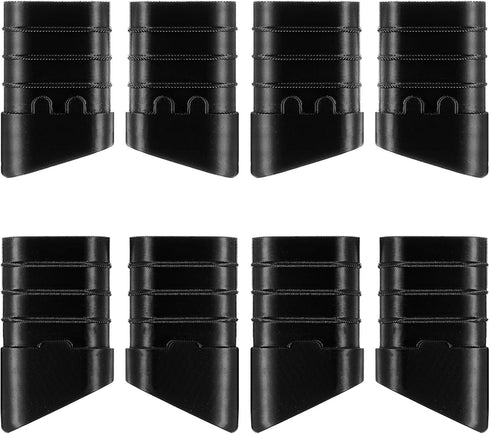 Honeydak 8 Pack Folding Chair Replacement Foot Caps, Black Plastic Leg Caps,