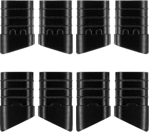 Honeydak 8 Pack Folding Chair Replacement Foot Caps, Black Plastic Leg Caps,