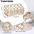 Hipiwe 2 Packs Crystal Business Card Holder, Gold Metal Display Holder for Desk, Bling Office Desktop Organizer with