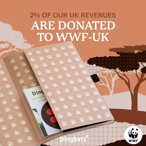Dingbats A5 Wildlife Dotted Notebook - Premium Vegan Leather Softcover Journal for Writing & Travel