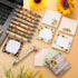 Saypacck 18 9 9 3 3 Inches Pcs Sunflower Desk Accessories, Pads Cute Sticky Notes, Kawaii Pens, x Notepads Memo Pad