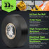 Black Electric Tape 10 Pack - 3/4 inch x 66ft PVC Electrical Insulating Tape, Waterproof, U/L Approved