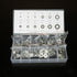 NEIKO 50400A Stainless Steel Lock and Flat Washer Assortment - 350 Piece Set, 12 Different Sizes in Spring Lock and
