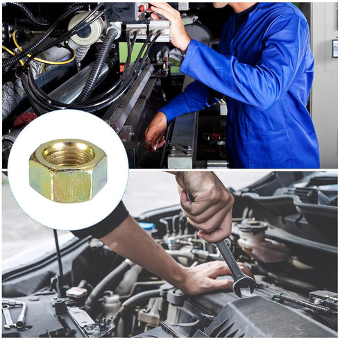 Hex Nuts (3/4"-16) 5Pcs, Carbon Steel Fine Thread Zinc Plated Hexagon Nut Hardware for DIY Home Repair and Machinery