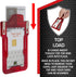 Identity Stronghold RFID Badge Holder for 1 Card, Heavy Duty Hard Plastic, FIPS 201 Approved Security - Red