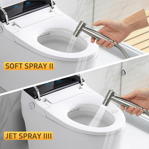 DF DUALFERV 7 Pcs Handheld Bidet Sprayer for Toilet, Stainless Steel Cloth Diaper Spray, Jet Spray With Hose, Faucet