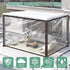 QIVNLUMU 10x12FT Grommets Clear Tarp Heavy Duty Waterproof Plastic Tarps with Clear Vinyl Tarps for Outdoor Porches