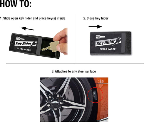 Lucky Line Extra Large Magnetic Key Hider Case for Large Keys (91201)
