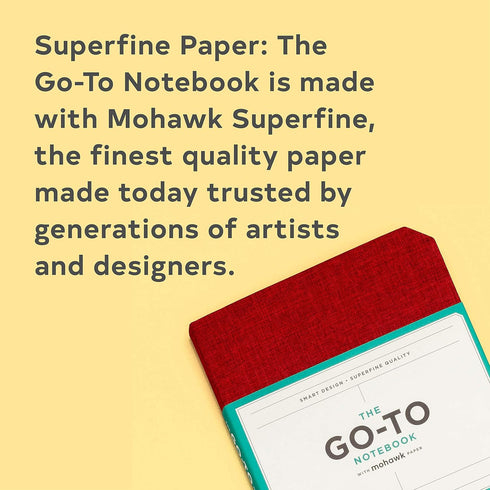 Go-To Notebook with Mohawk Paper, Brick Red Blank, Simple Blank Page Productivity Journal