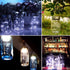 Solar Mason Jar Lid String Lights, 8 Pack 20 LED Fairy Firefly Lights with Hangers for Patio Garden Wedding Decor