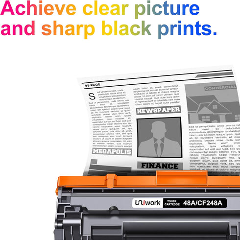 Uniwork 48A CF248A Toner Cartridge Replacement for HP Laserjet Pro M Series, 1 Pack