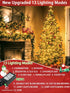 2-Pack 66FT 200 13 LED Christmas Lights, Modes Extendable Christmas Tree Lights with Timer & Memory, Waterproof Twinkle