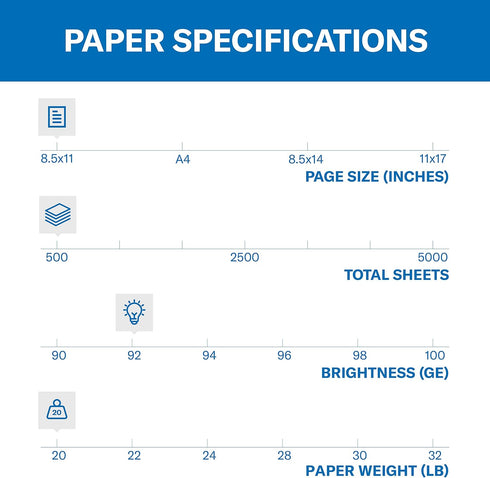 Hammermill Printer Paper, Tidal 20 lb Copy Paper, 8.5 x 11-1 Ream (500 Sheets) - 92 Bright, Made in the USA by Hammermill