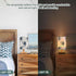 Bedside Table Lamp, Flower Leaves Hs Pattern Small LED DeskLight USB Nightstand Lamp with Non Slip Wood Base