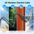 CyberFey 10M/32FT DC5521 18AWG Setup Starlink Mini Extension Cable Waterproof Male to Female, Power Cable Extension