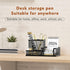 SUPEASY Mesh Pen Holder Desk Organizer, Office Supplies Storage with 3 Compartments for Home School