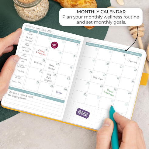 Clever Fox Pocket Food Journal - Daily Meal Planner, Track Calories & Nutrients, Weight Loss Tracker Notebook, 4x5.5”