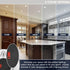 3-4 Inch 7.5W, 5CCT 2700K-5000K, 650LM, Dimmable 4 Inch LUXRITE Square LED Flush Mount & Recessed Light, Magnetic Trim