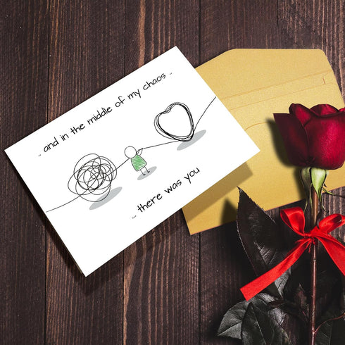 Nchigedy Funny Appreciation Card for Him Her, Cute Thank You Card for Friend Husband Wife, Adorable Friendship Cards