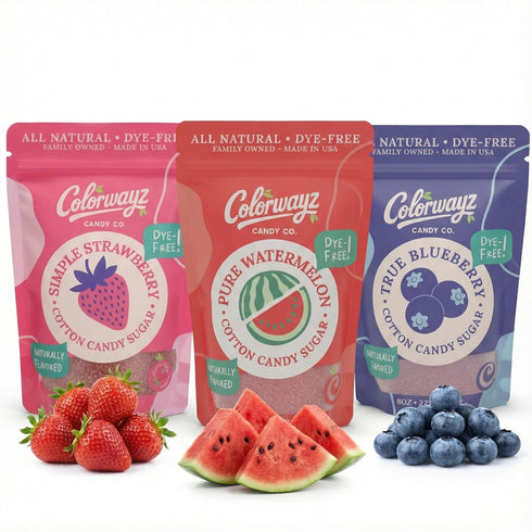 Colorwayz Dye-Free Cotton Candy Sugar All Natural Floss Sugar for Cotton Candy