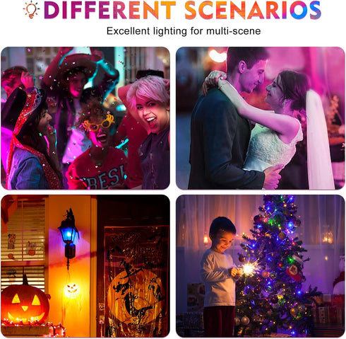 2-Pack Pink LED Light Bulbs, 9W (60W Equivalent) E26 Base for Christmas, Halloween, Holiday Lighting, Wedding Decor