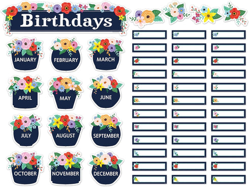 Teacher Created Resources Wildflowers Birthdays Mini Bulletin Board (TCR6704) by Teacher Created Resources