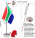 Krmkot Country South Africa South African Desk Table Flag, Small Mini South Africa South African Desktop Flag,Miniature