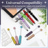 Tondiamo 10 Pcs Glitter Beadable Stylus Pens Diamond Full Rhinestone Bead Bling Stylus Pens for Rubber Touch Screen