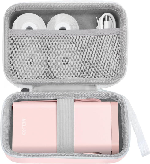 Nelko Genuine Case Compatible with P21 Label Maker, for Most Mini Label Printers, Box with Mesh Pocket