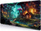 IMAYONDIA Mushroom Anime Desk Mat (35.4x15.7 in), Fairy Forest Large Gaming Mouse Pad