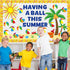 Summer Beach Ball Bulletin Board Decoration Set Summer Theme Borders and Paper Cutouts for Classroom Decor