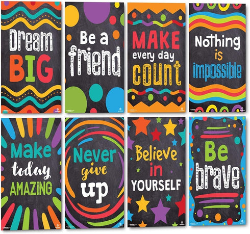 Sproutbrite Classroom Decorations - Motivational Posters for Teachers, Inspirational Bulletin Board and Wall Decor for