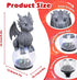 Dragon Garden Statue with Solar Crackle Glass Ball - Gothic Outdoor Decor for Patio & Yard - Mystical Dragon Guardian
