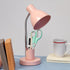 LD1076-PNK 16.22" Simple Designs Sleek Essentials Adjustable Metal Desk Task Lamp with Organizer Compartment