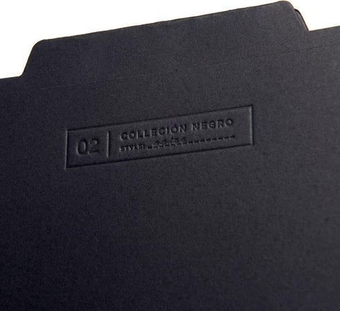 russell+hazel File Folders, Black Office Supplies with Labels, 11.75" x 9.75", 12 Count